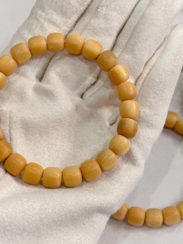 【蜂蜜奶酪】白玉菩提风化料卡9菩提根手串