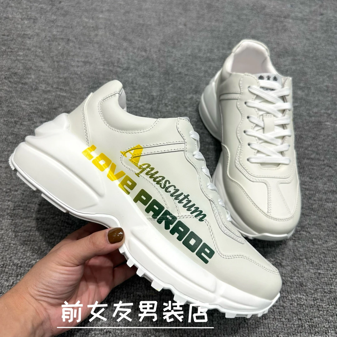 【雅格 狮丹鞋子】24年新款男士真皮潮流时尚运动休闲男款百搭潮鞋