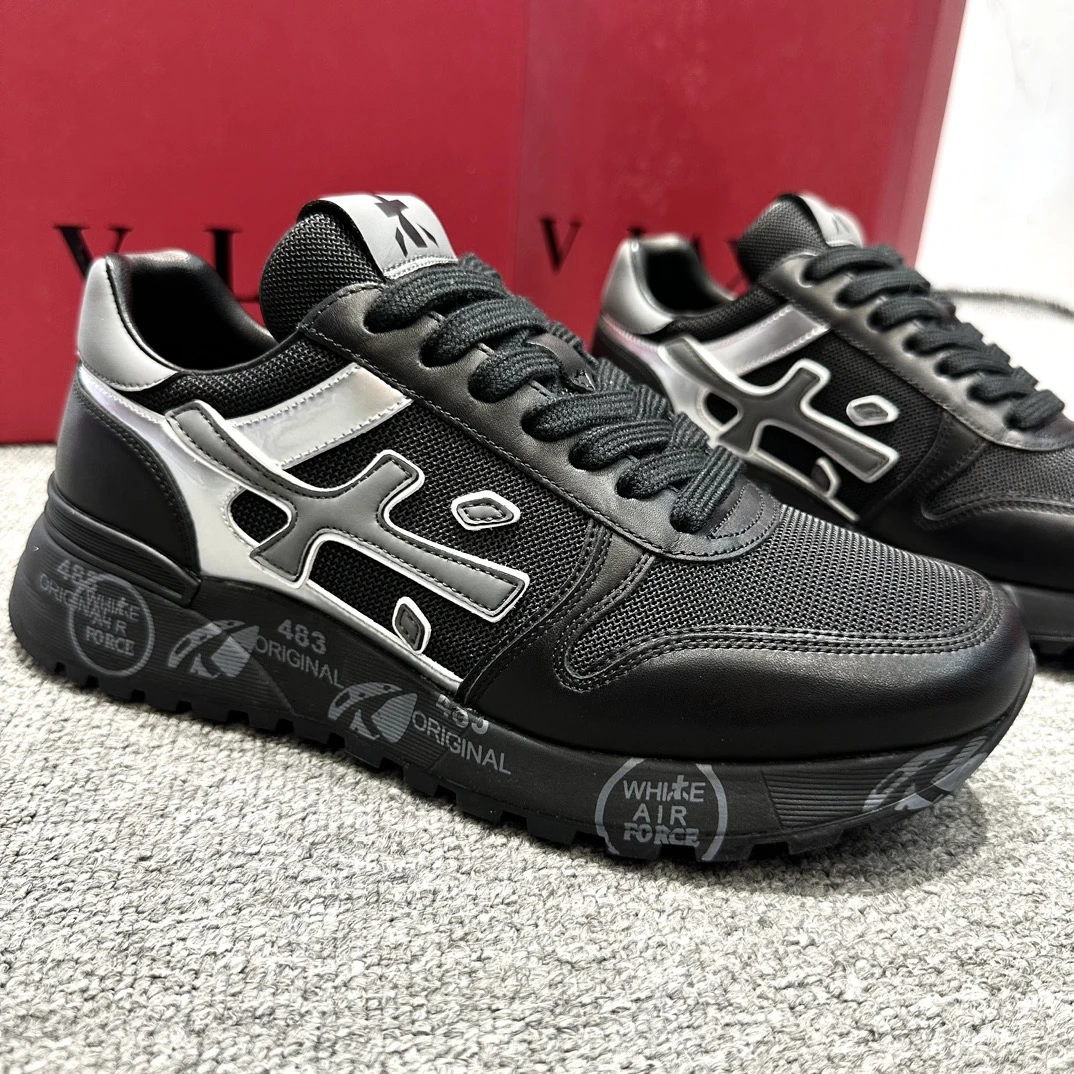 【木木米米】新款男士时尚真皮休闲鞋木驰潮流百搭休闲木字潮鞋7724