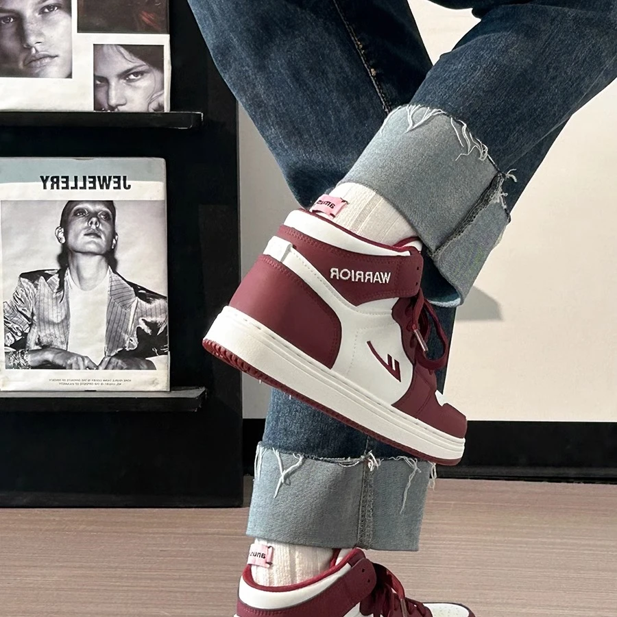 Warrior/回力板鞋女款新款鞋子女百搭潮鞋透气休闲运动厚底小白鞋