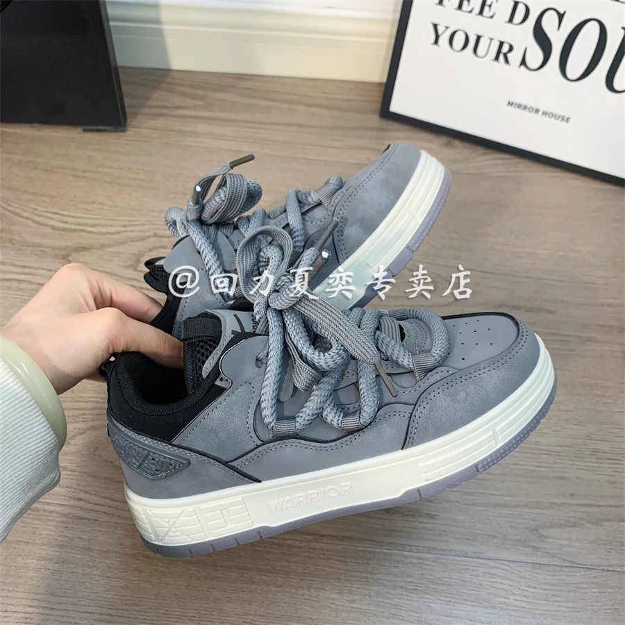 Warrior/回力新款美式复古超火板鞋男女同款百搭旅行鞋休闲鞋子女
