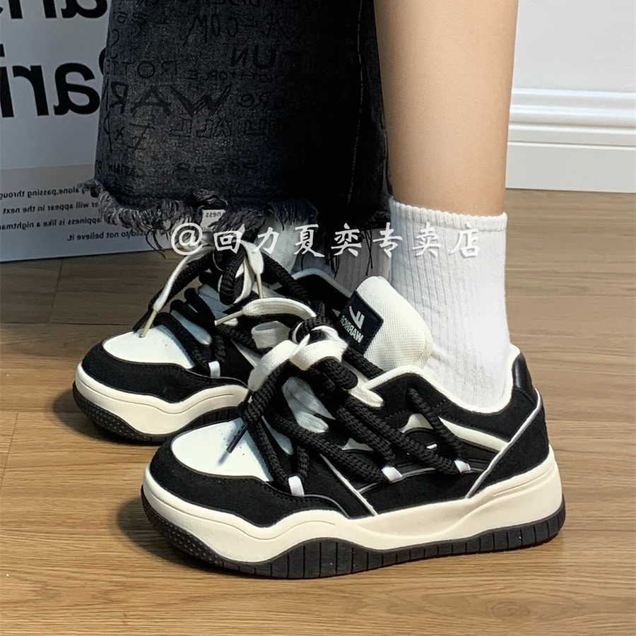 Warrior/回力板鞋低帮新款厚底面包鞋休闲复古小众设计百搭休闲鞋