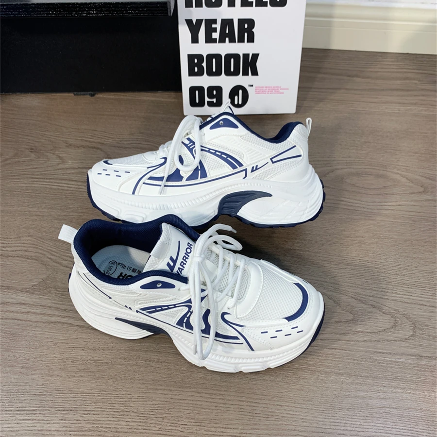 回力雾霾蓝厚底老爹鞋女秋冬新款百搭休闲鞋子小众原创女鞋运动鞋