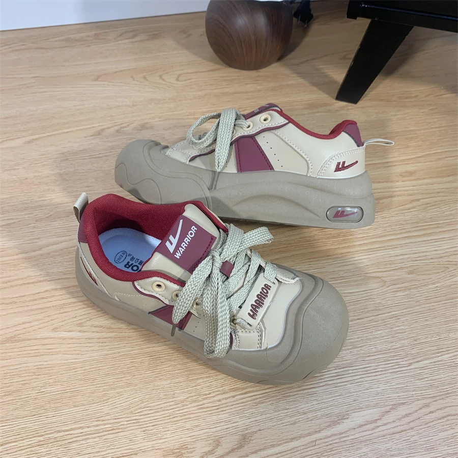 Warrior/回力小白鞋女2026秋冬丑萌小众设计大头鞋厚底休闲板鞋女