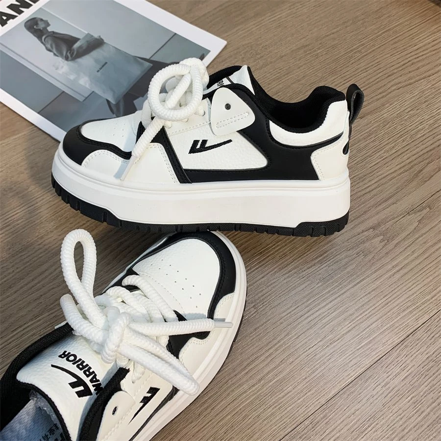 Warrior/回力女鞋子女配裙子新款爆款原创运动小白鞋厚底板鞋复古