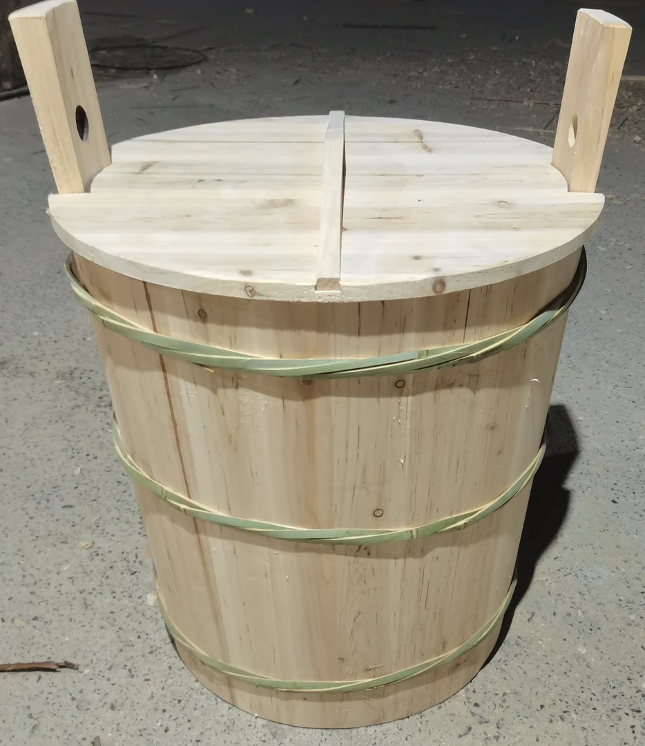 本地大号竹制木甑子杉甑子，一尺五，50到60斤米左右家用木制餐具