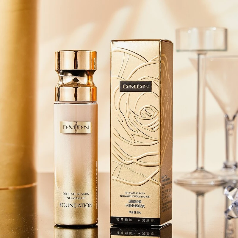 DMDN细腻如缎不脱妆粉底液干混油皮遮瑕持久持妆雾面清透自然底妆