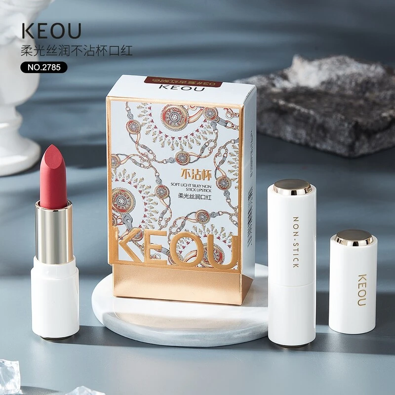 KEOU柔光丝润不沾杯口红防水不易掉色持久雾面哑光丝绒唇膏小众