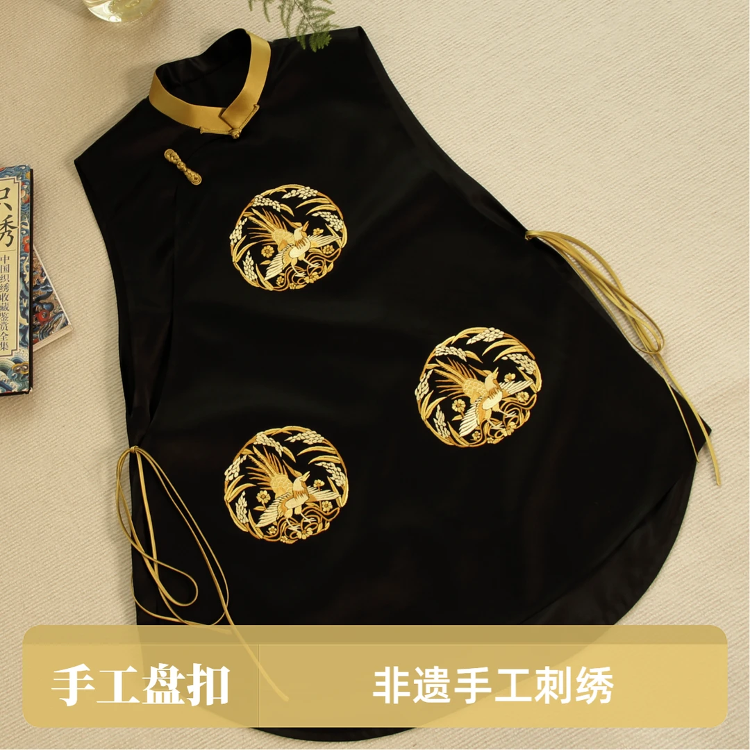 新中式国风女装 日常新中式省心穿搭 中国风重工刺绣锦上添花马甲