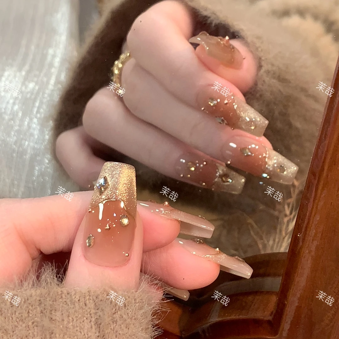 茉哉【赤道环星】纯手工定制美甲可拆卸穿戴甲A3330