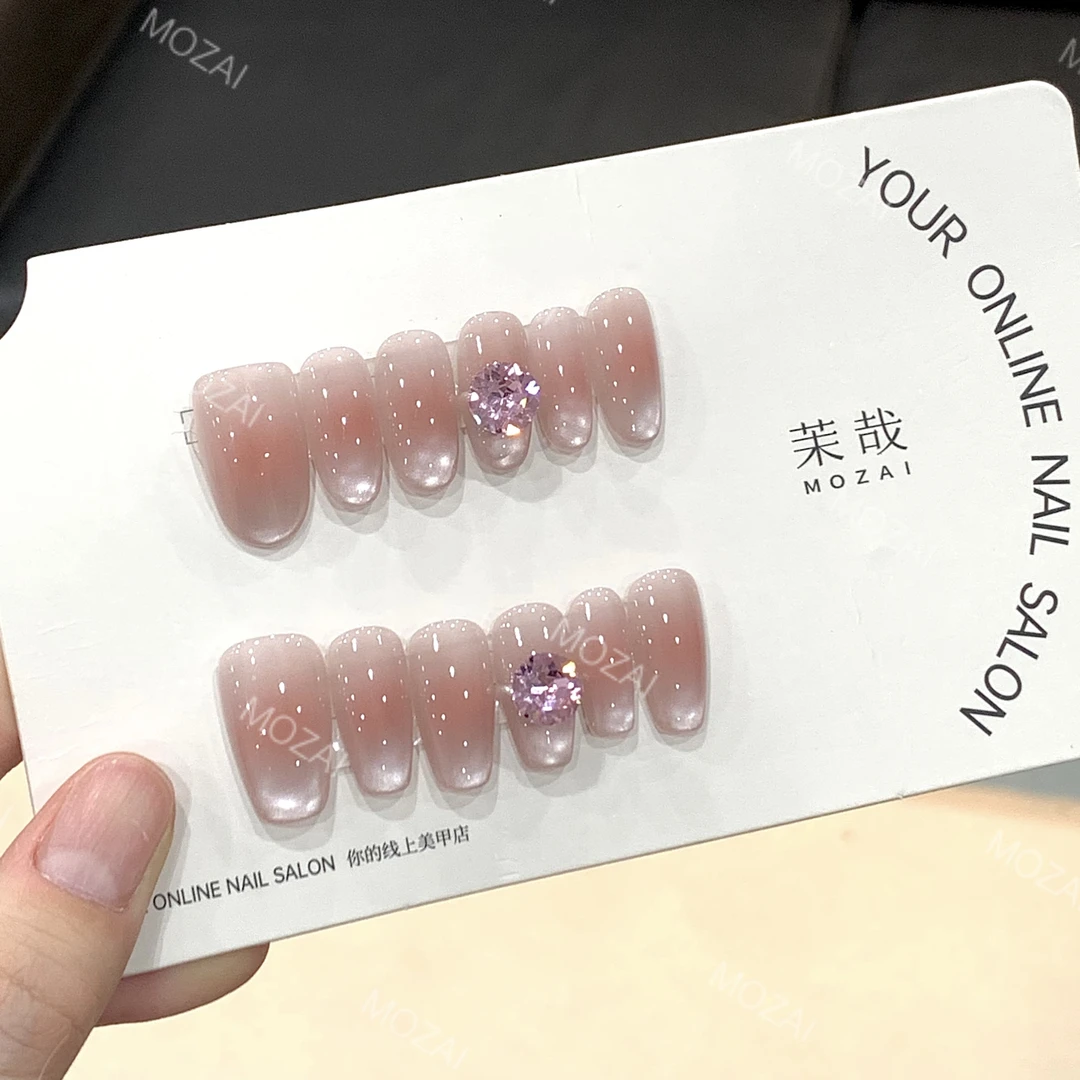 茉哉H高定【施家全华/克拉恋人】纯手工定制美甲拆卸穿戴甲A3176