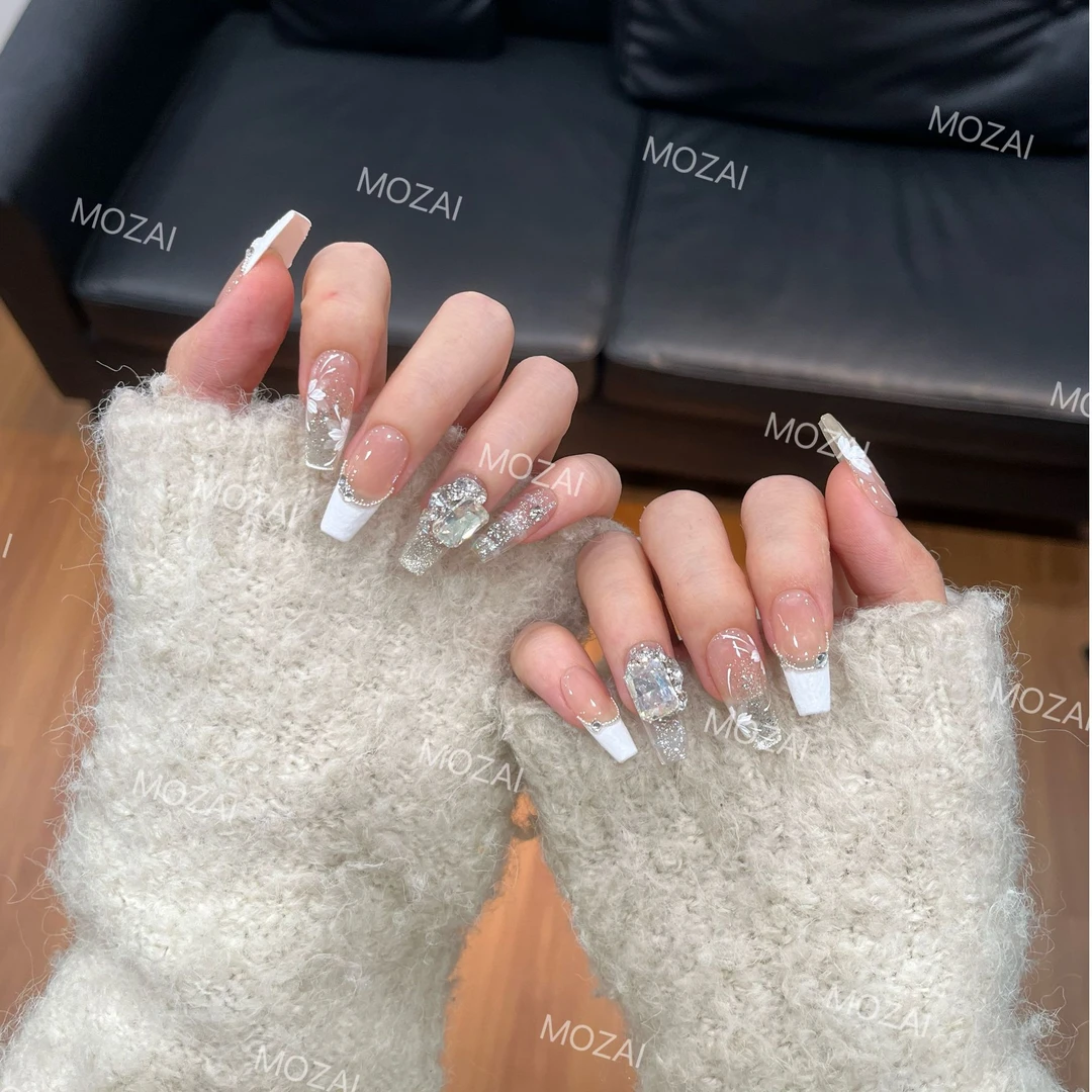 茉哉安娜【拾花归】孤纯手工定制美甲拆卸穿戴甲A3145