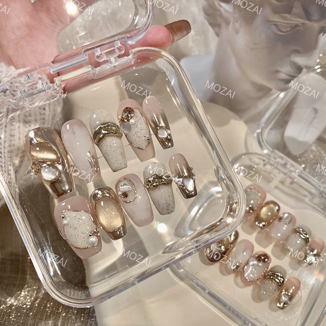 茉哉【冰岛】纯手工定制美甲可拆卸穿戴甲A3224