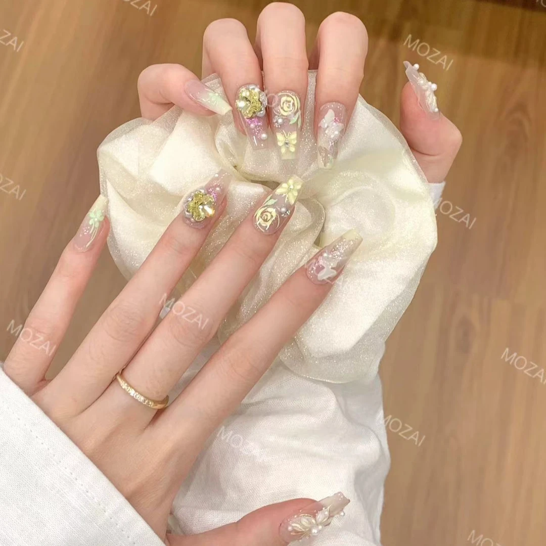 茉哉KK高定【施家全华/知否】纯手工定制美甲拆卸穿戴甲A3008