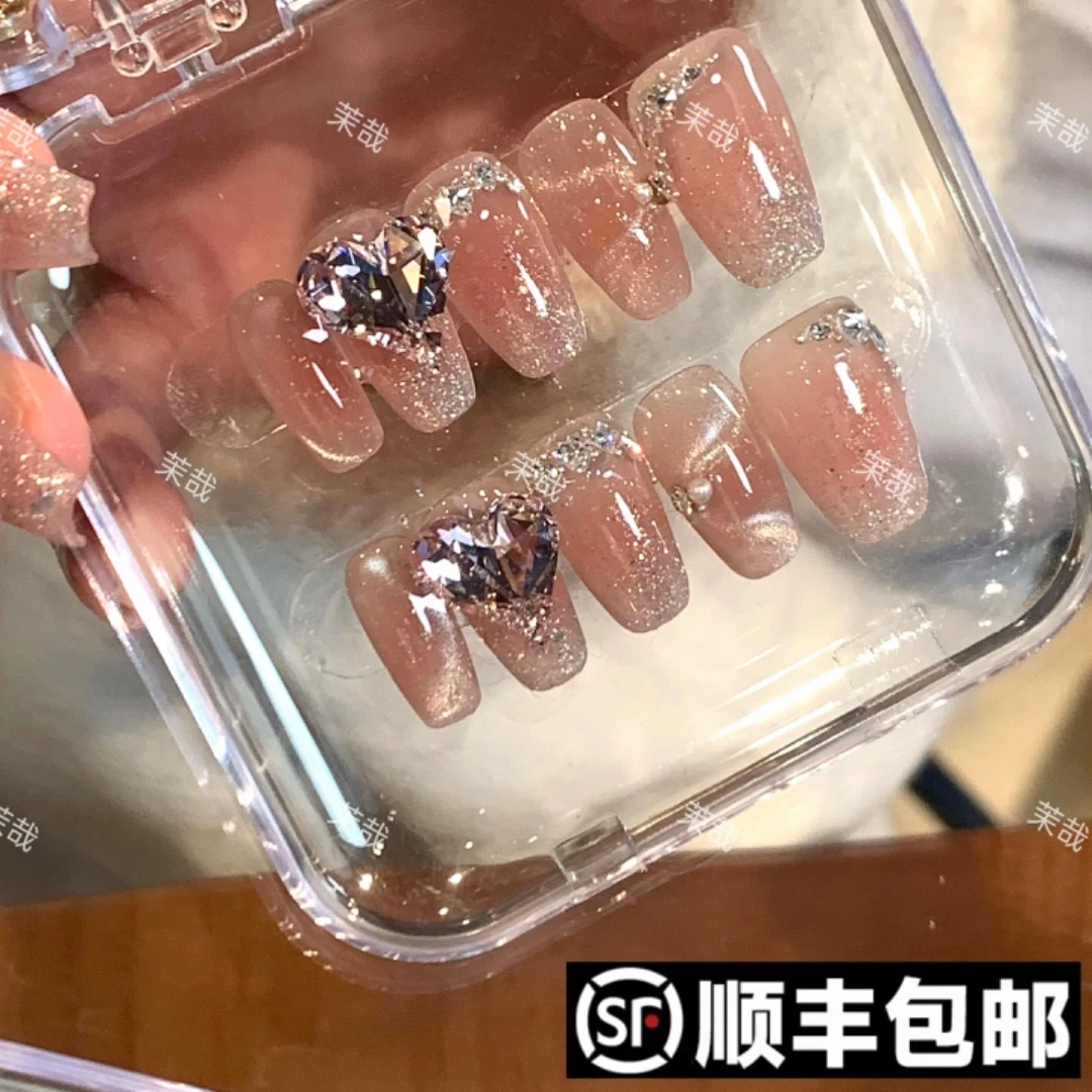 茉哉高定【施家全华/心引力】纯手工定制美甲拆卸穿戴甲A3274