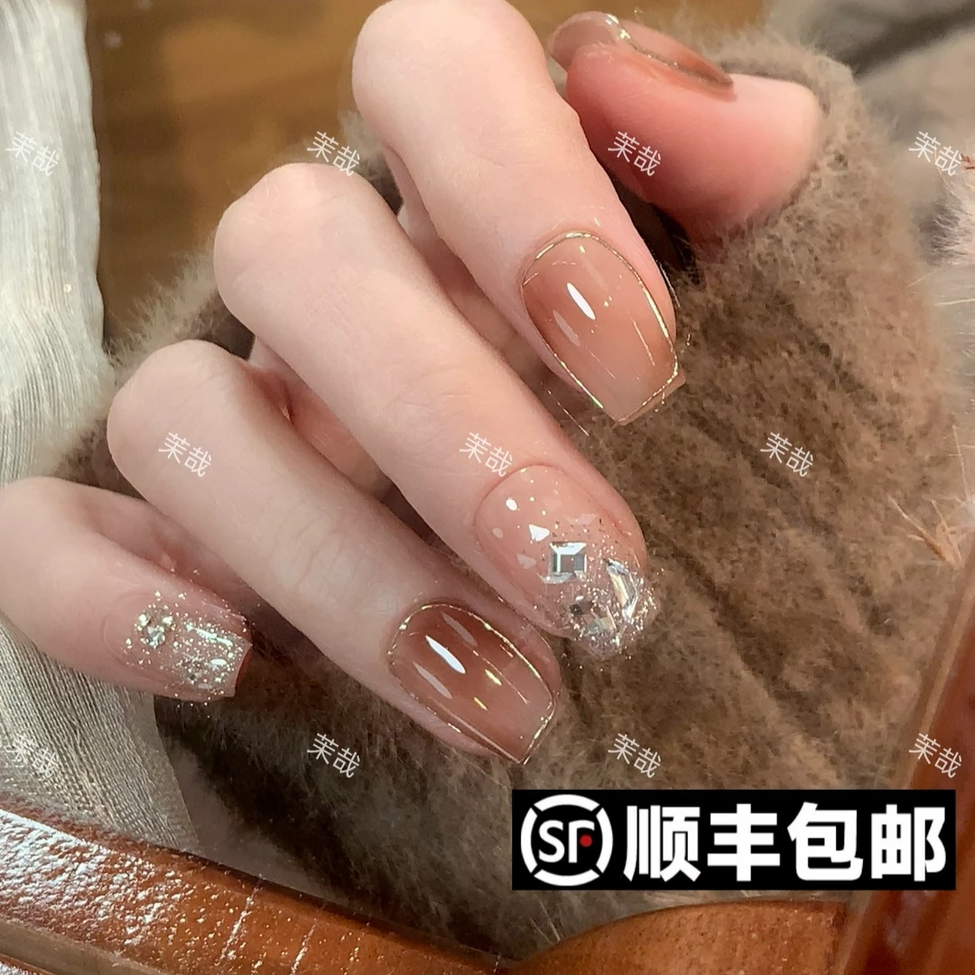 茉哉【暮色旅人】纯手工定制美甲可拆卸穿戴甲A3303