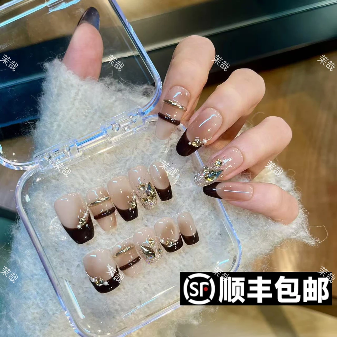 茉哉【黑幕剧场】纯手工定制美甲可拆卸穿戴甲A3286