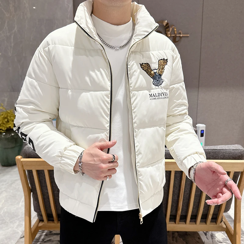 潮牌冬季棉衣男士外套加厚棉服青年2025新款修身立领保暖棉袄男款