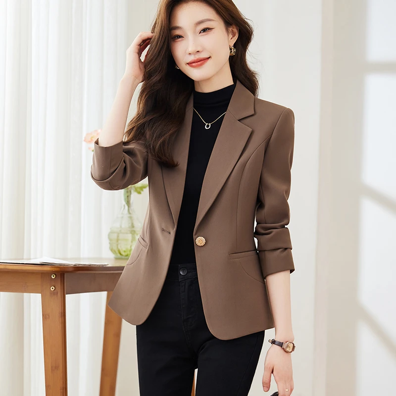 高级感短款西装外套女小个子2023新款春秋韩版修身休闲小西服上衣