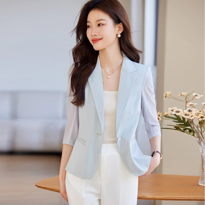 短款西服外套女小个子2025夏季新款百搭上衣气质休闲薄款女士西装