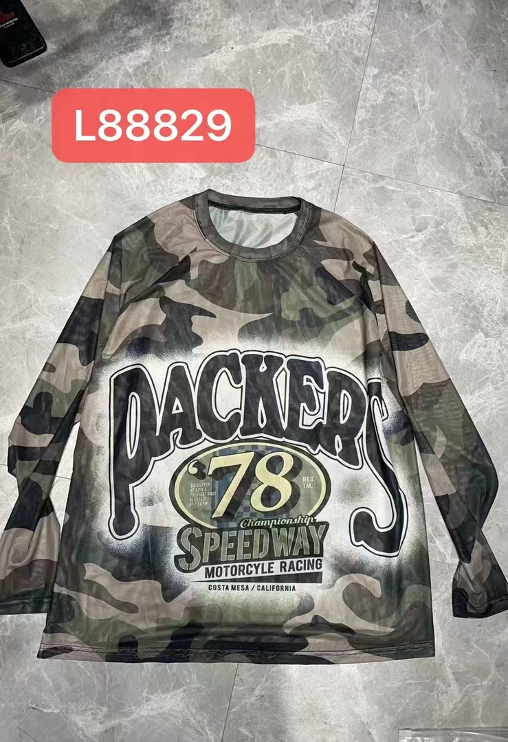 88829潮牌网纱领衫女欧货宽松中长款时尚潮流套头弹力长袖上衣女+