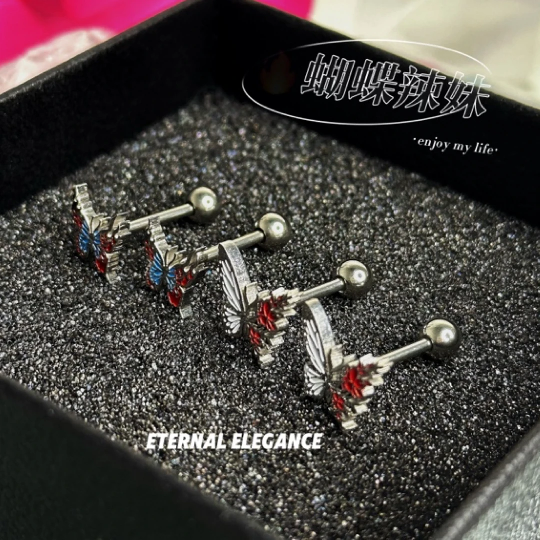 钛钢耳饰 舌钉钛钢火焰辣妹舌头替换钉舌环穿刺饰品穿孔穿刺个性