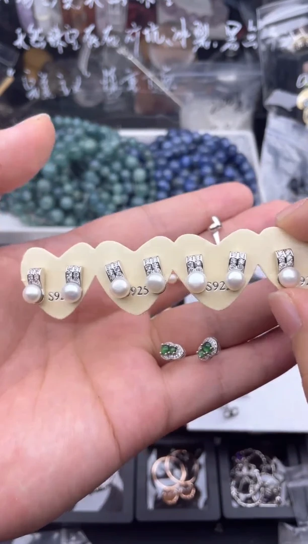 【闪购商品】淡水珍珠耳饰银S925镶嵌多样性
