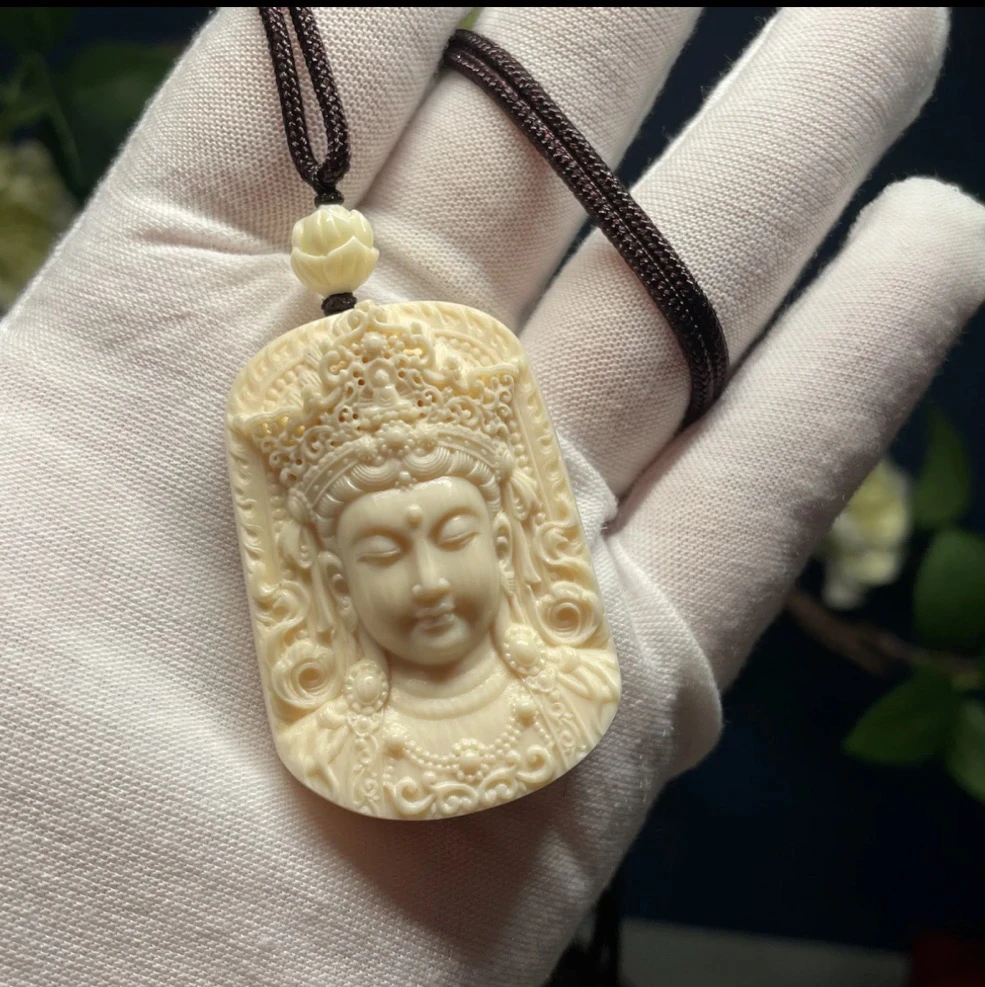 猛犸牙众宝观音牌子吊坠