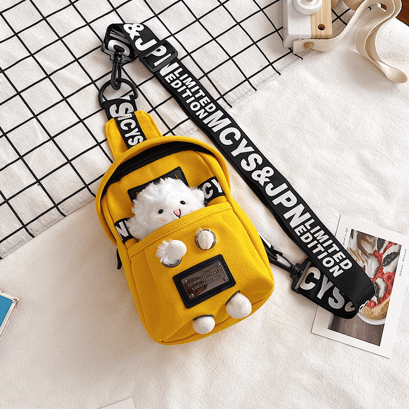 可爱小包包女儿童新款网红百搭帆布个性斜挎胸包ins潮酷单肩包