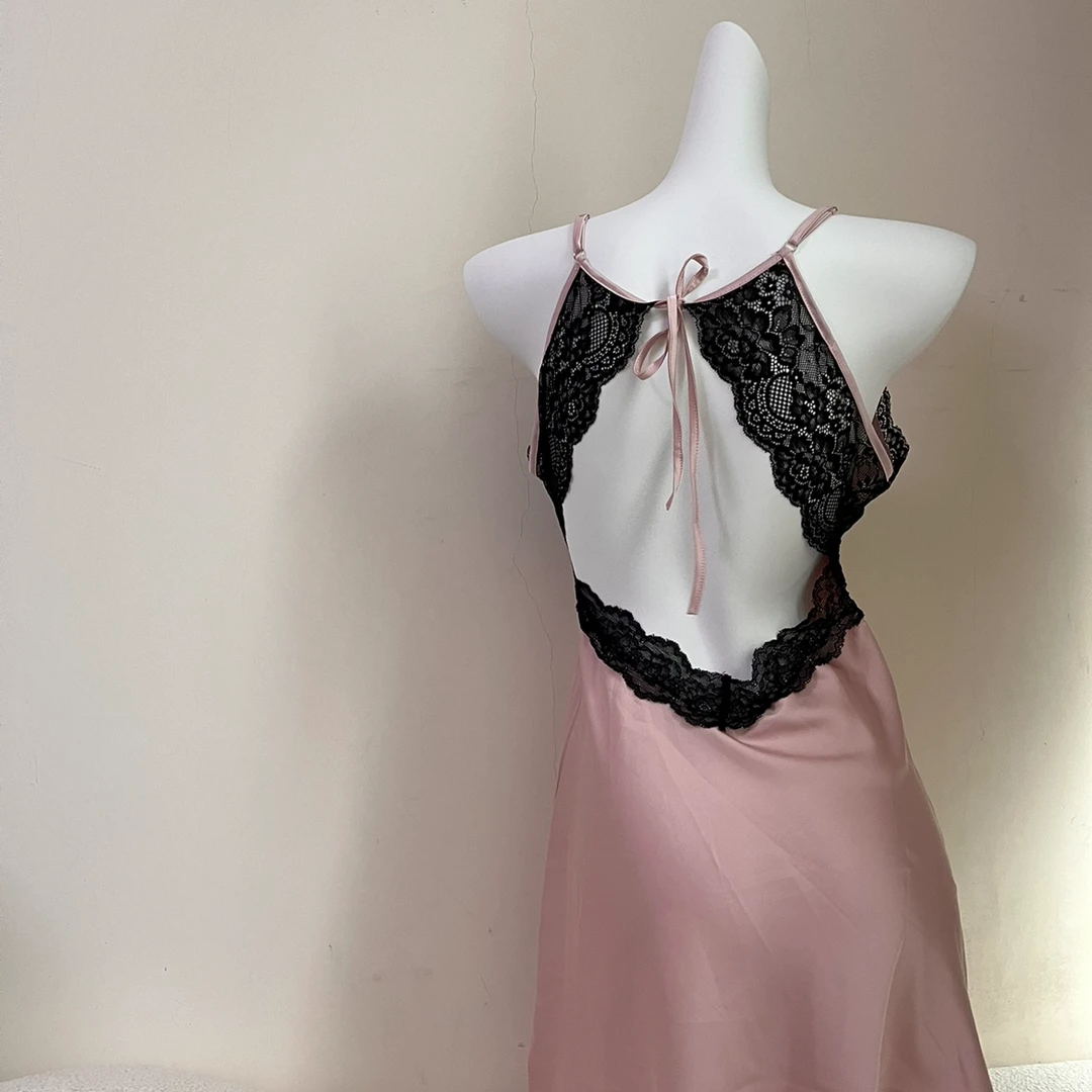 【温柔露背】纯欲甜美百搭吊带睡裙性感蕾丝镂空美背睡衣网红斩男裙