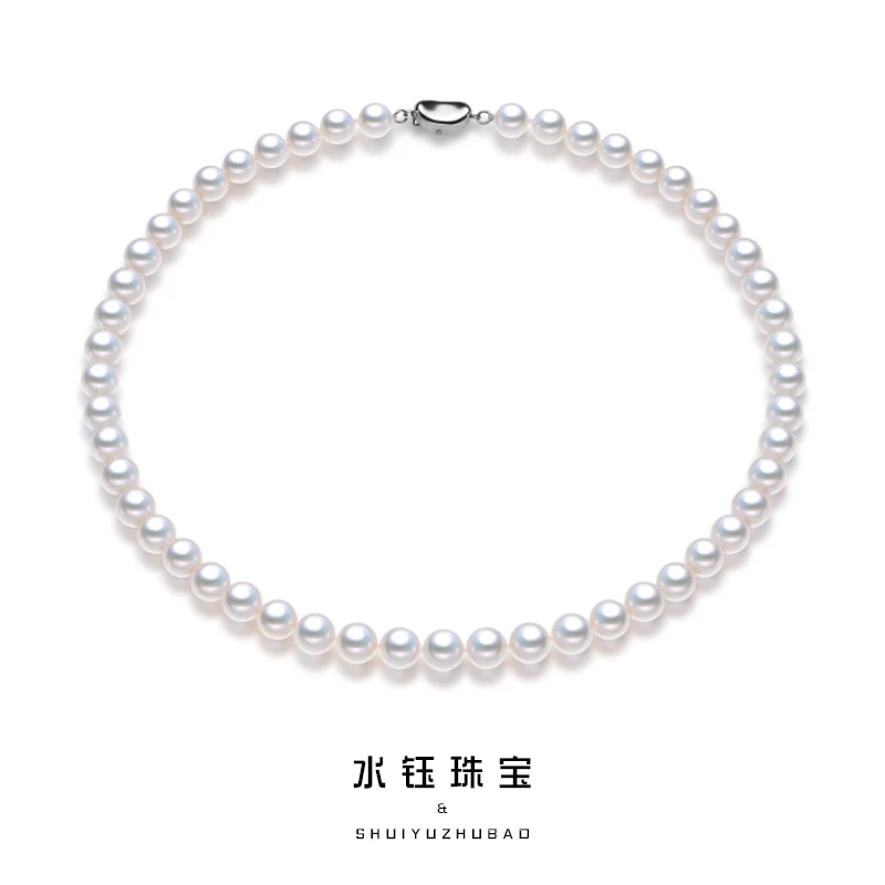 非金属项链 黑标特选白月光淡水无核珠项链全珠链经典百搭ZH12796