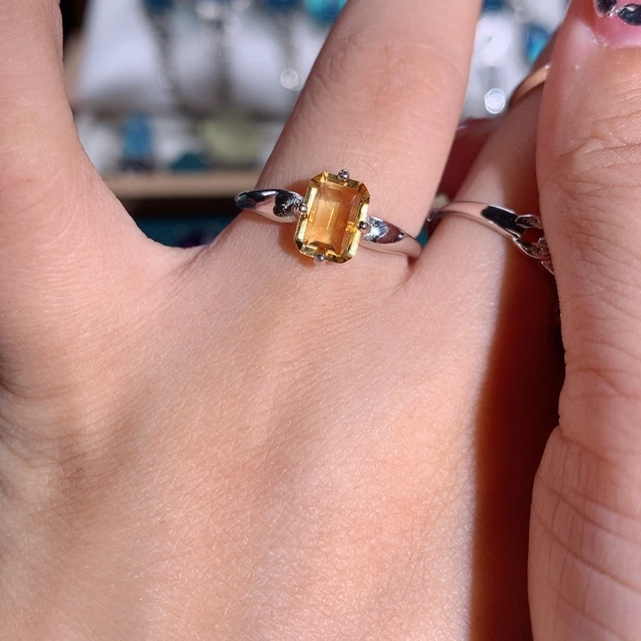 【闪购商品】水晶戒指银S925镶嵌别***李戒指