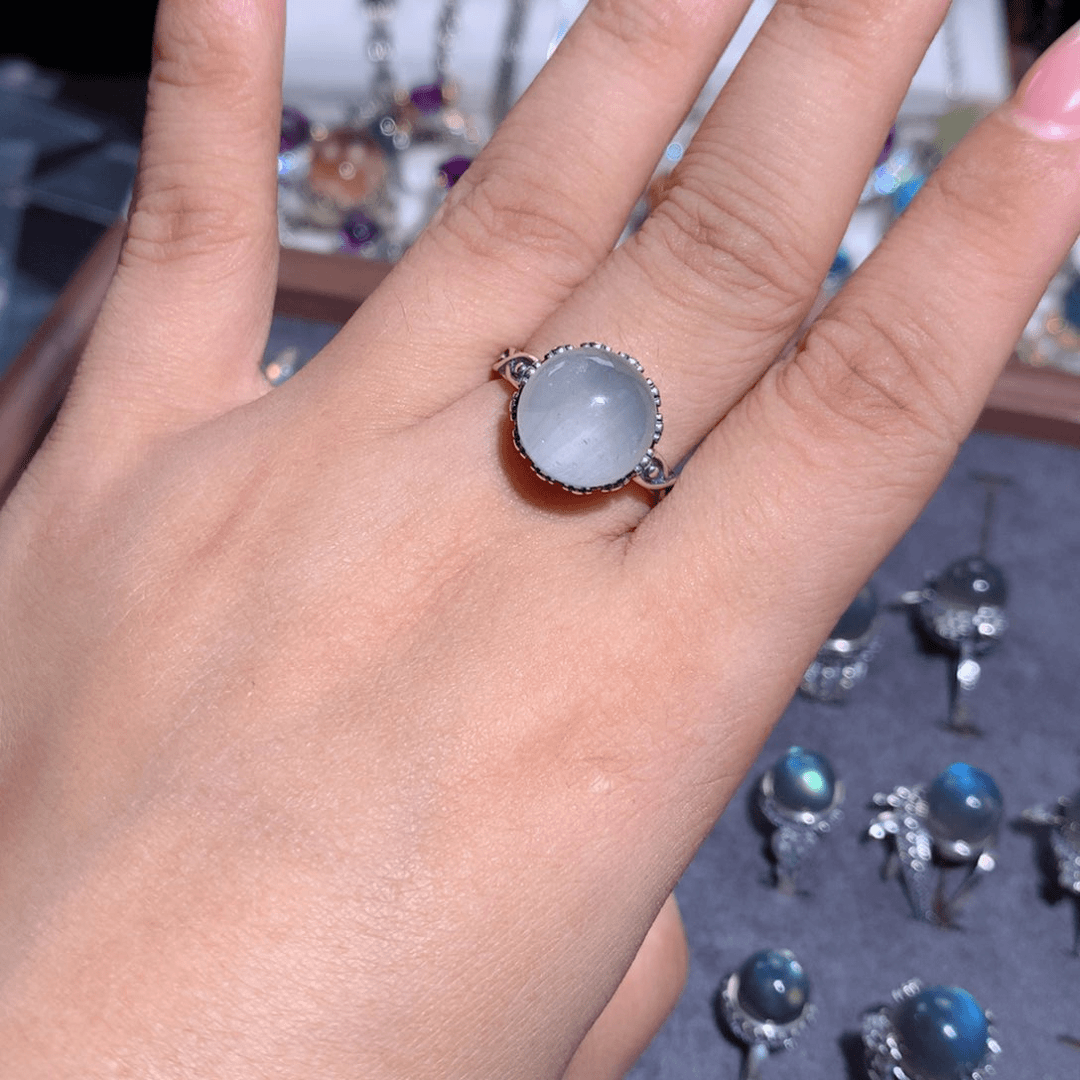 【闪购商品】水晶戒指银S925镶嵌戒指