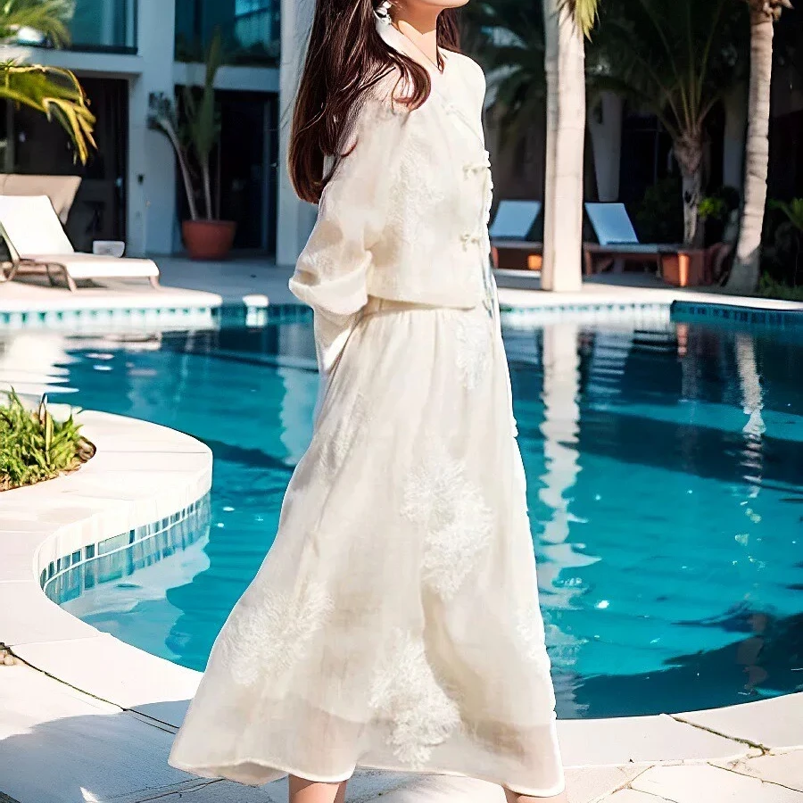 时尚显瘦气质仙气时尚套装----6820