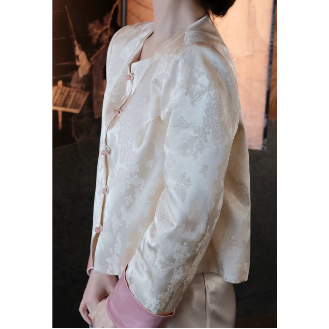 新中式设计【黑白】酸酸锻锻上衣外套----66166