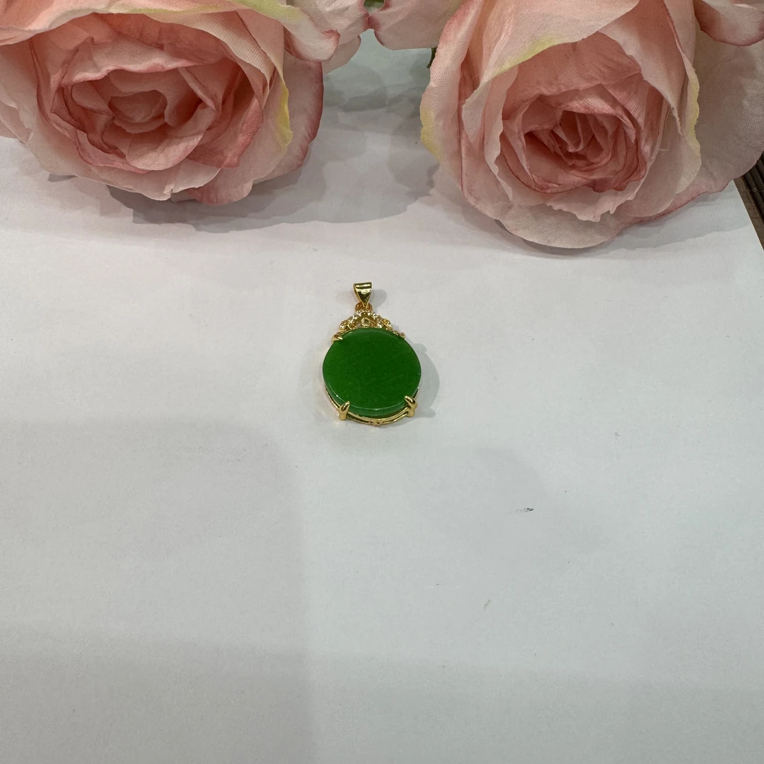 高定珠宝翡翠圆牌吊坠RX286S048