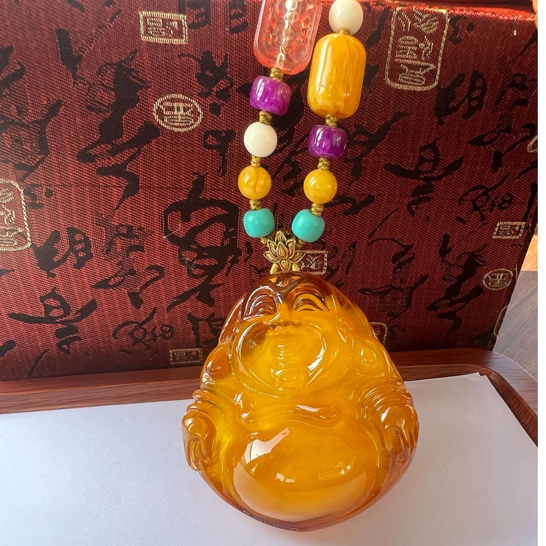 高定珠宝蜜蜡佛公项链YL263S0018