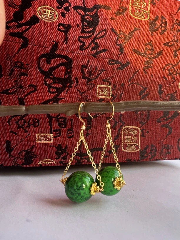 非金属珐琅耳饰  高定珠宝虬角耳坠PP113S78