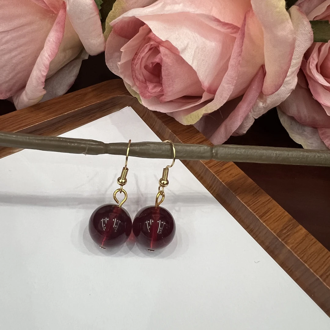 高定珠宝血珀耳坠ZX408S018