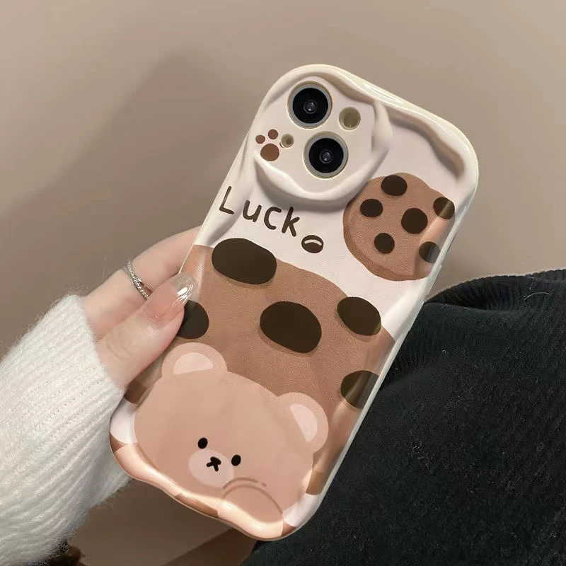 新款苹果iphone15软壳OPPO荣耀华为小米vivo奶油手机壳个性创意女