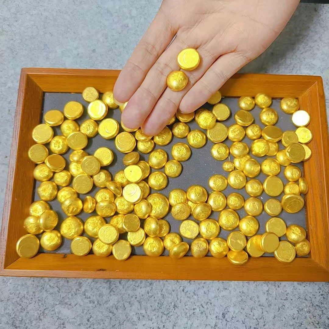 南非矿金炉内提纯金豆豆4-7克可给当地师傅纯手工用模具改款首饰
