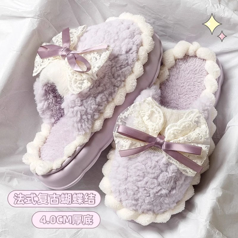 踩屎感棉拖鞋女款冬季2025新款保暖冬天室内家居踩屎感厚底拖鞋冬