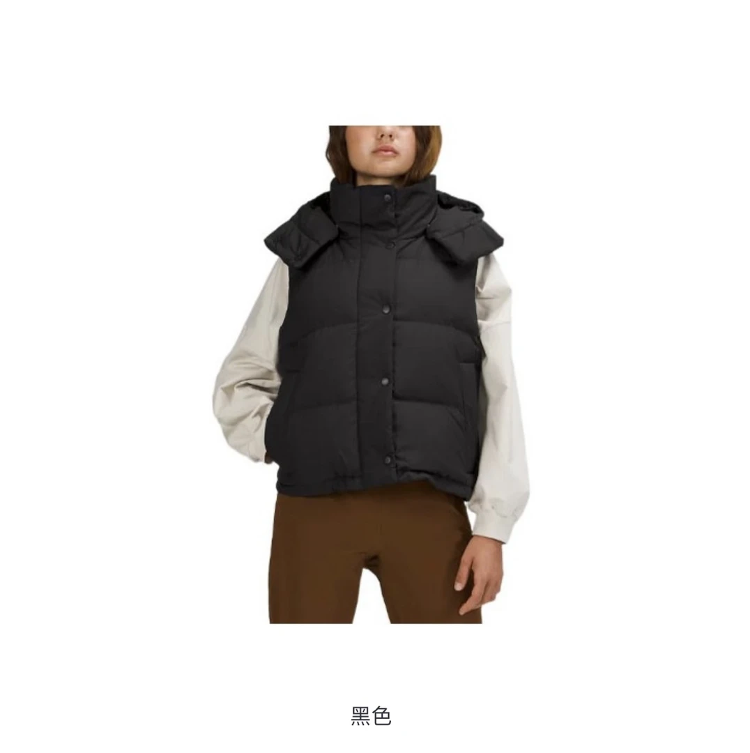 lulu家同款同色女士瑜伽羽绒马甲