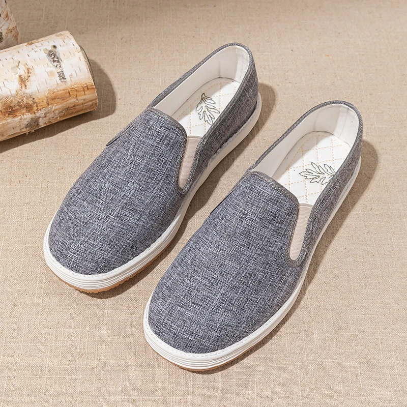 源潭龙【麻料】手工千层底老北京布鞋 男鞋 国风 新中式