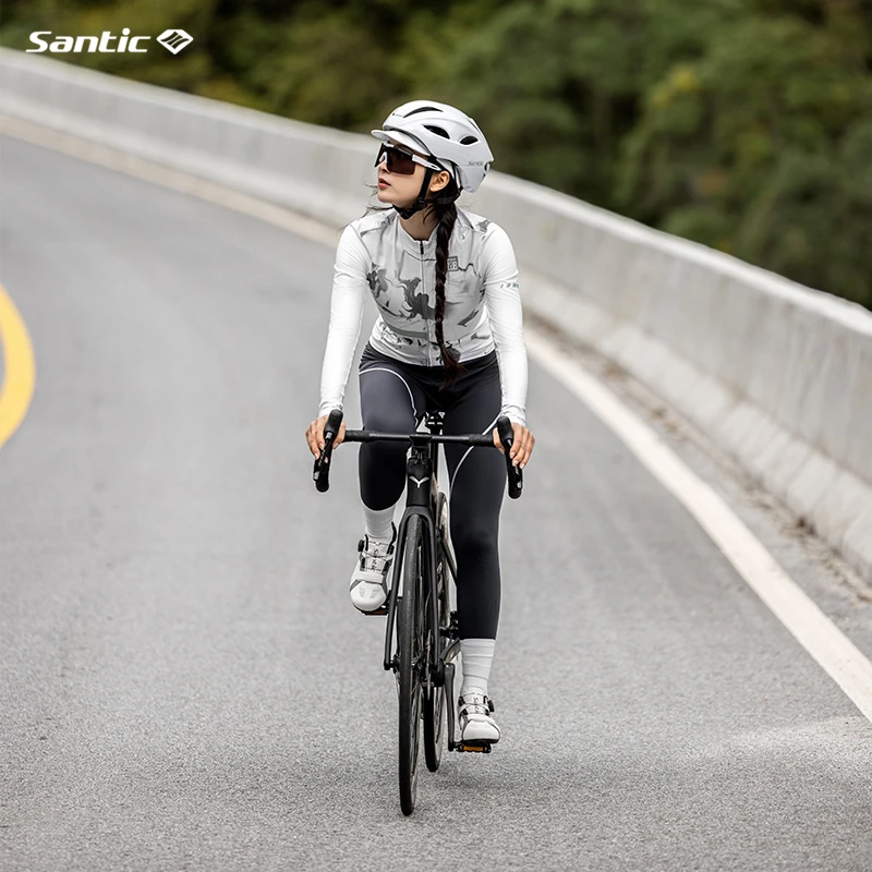 Santic/森地客秋冬女款保暖抓绒分体裤骑行长裤安伊骑行裤