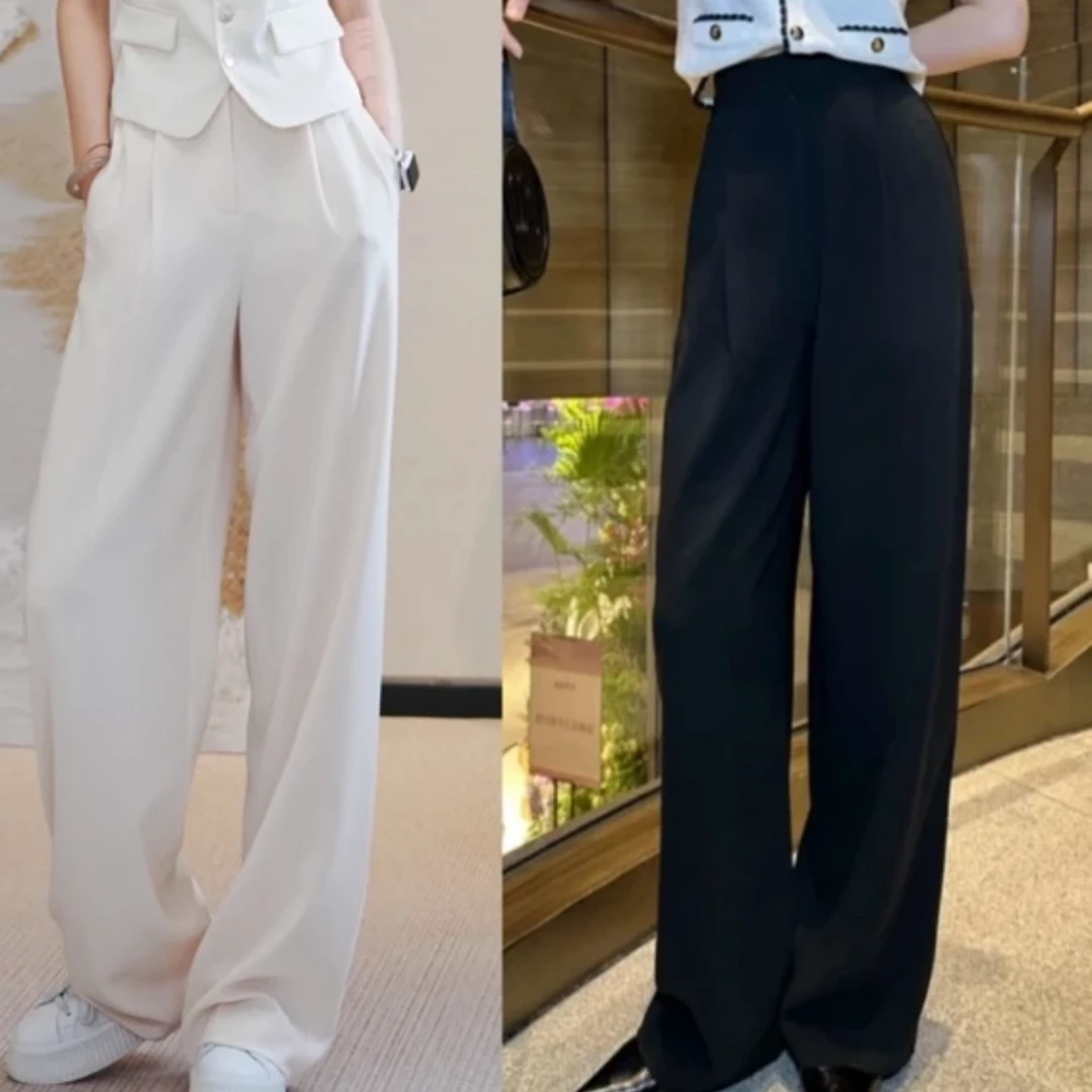 【商场同款】简约气质宽松时尚气质显高高级直筒巴黎裤1100235