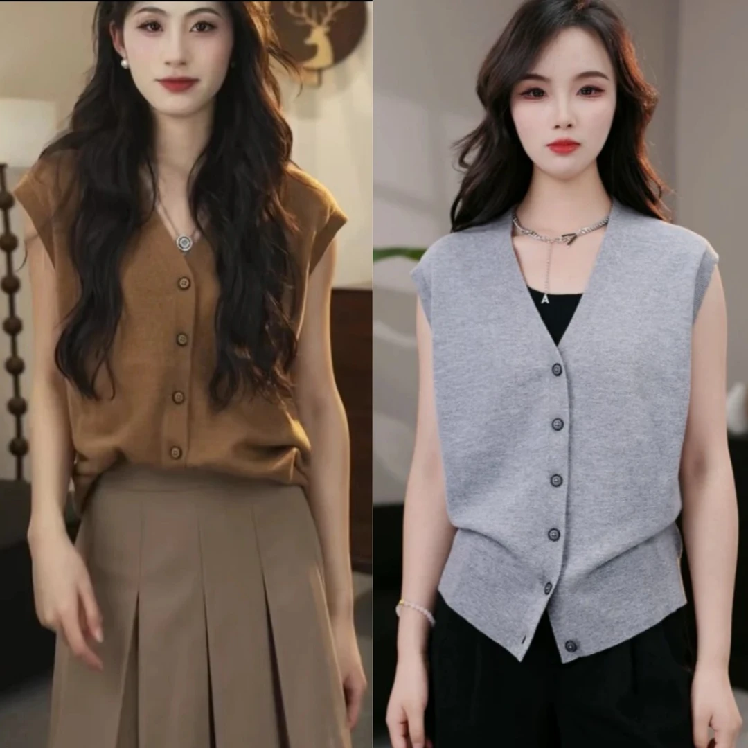 【商场同款】2025背心马甲女坎肩法式针织开衫外套显瘦百搭5499269