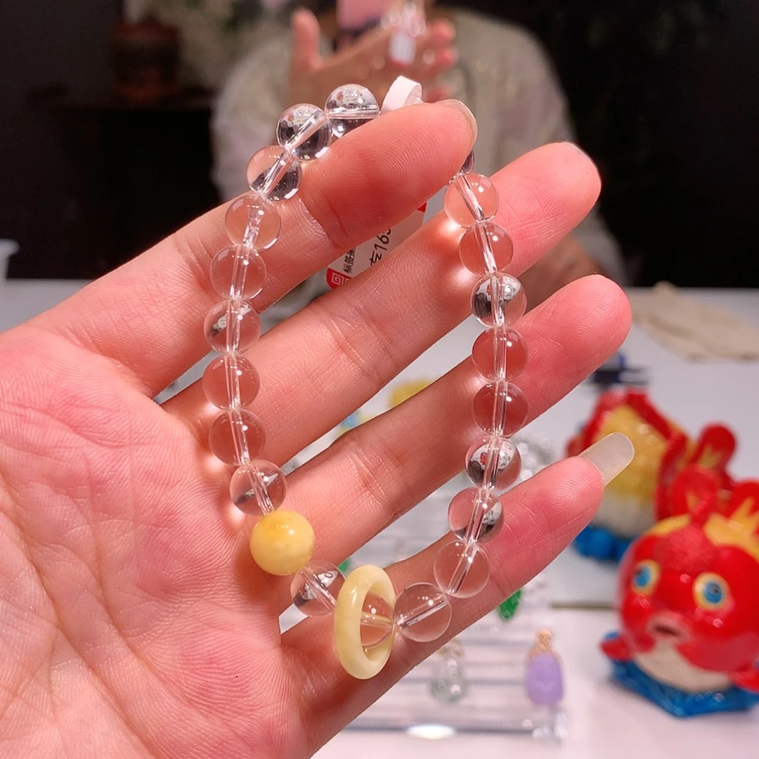 【闪购商品】水晶手串未镶嵌8全净体 俄料蜜蜡
