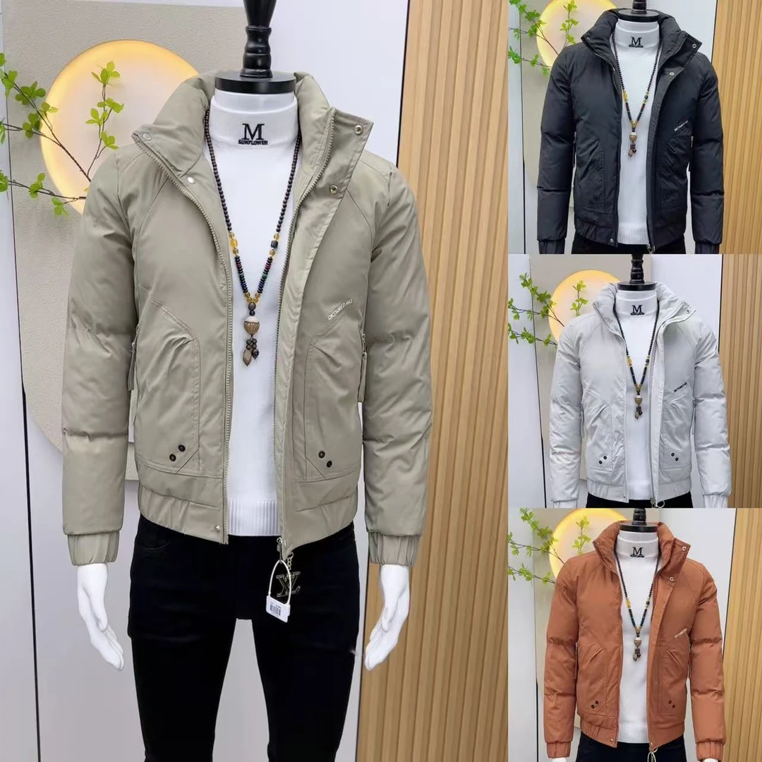 男士2024新品时尚冬季棉服百搭休闲潮流个性男修身款