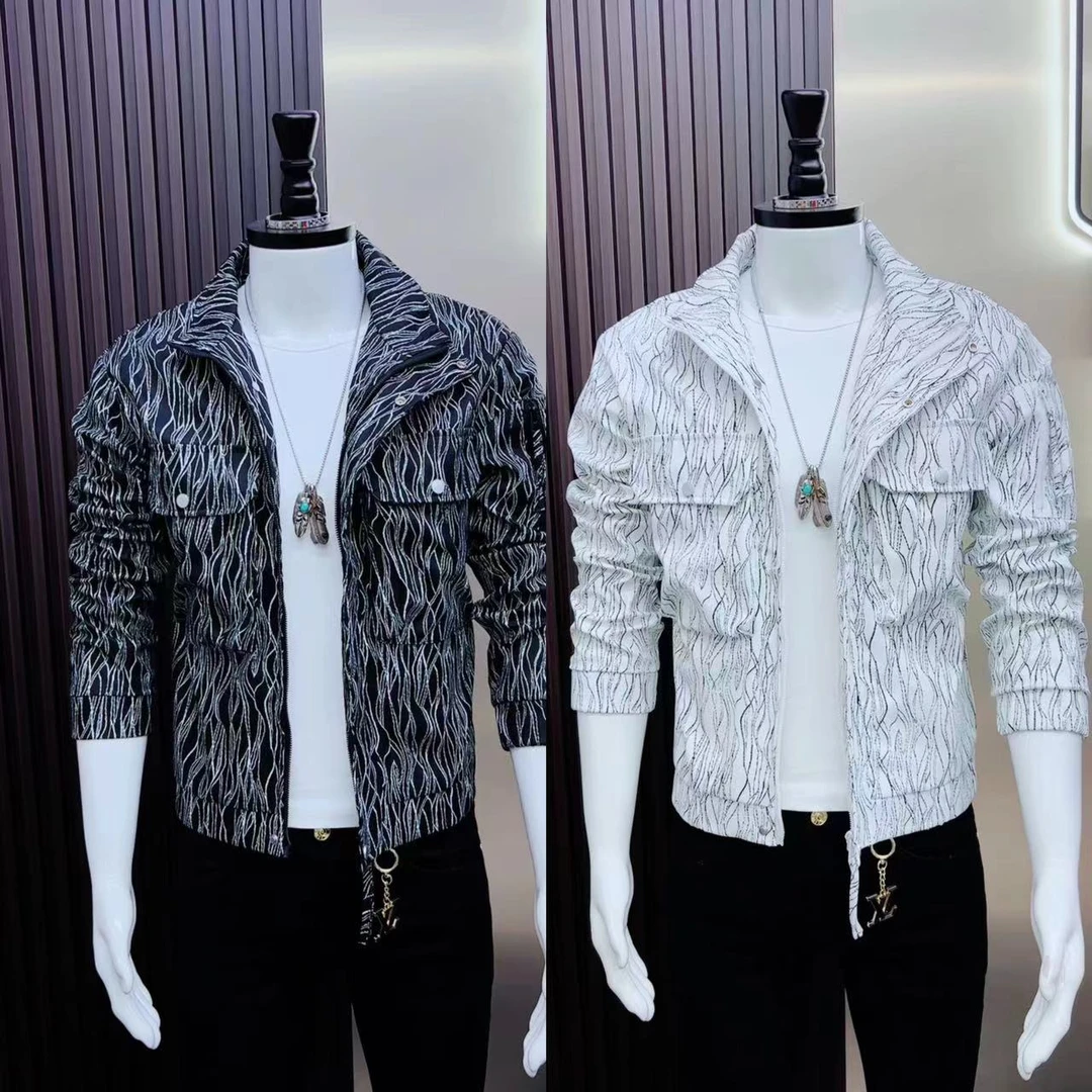 新品高级感气质外套年轻洋气网红帅气短款夹克秋款男士外套